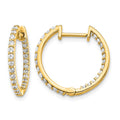 14k 5/8 carat Diamond In/Out Hinged Hoop Earrings