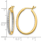 14k 1/2 carat Diamond In/Out Hoop Earrings