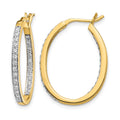 14k 1/2 carat Diamond In/Out Hoop Earrings