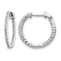 14k White Gold 1/2 carat Lab Grown Diamond VS/SI+ G+ Complete In and Out Hoop Earrings