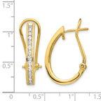 14k 1 carat Lab Grown Diamond VS/SI+ G+ Complete Fashion Hinged Hoop Earrings