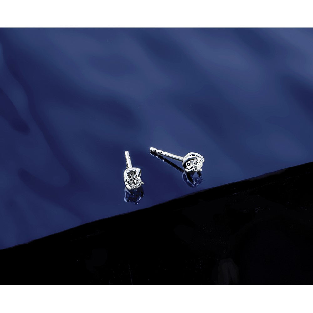 14k White Gold 1/3 carat Lab Grown Diamond VS/SI+ G+ Complete Fashion Leverback Earrings