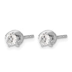 14k White Gold 1/2 carat Diamond Fancy Twist Post Earrings