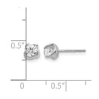 14k White Gold 1/2 carat Diamond Fancy Twist Post Earrings