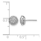 14k White Gold 1/3 carat Diamond Cluster Post Earrings