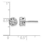 14k White Gold 5/8 carat Diamond Cluster Screwback Post Earrings