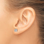 14k White Gold 1/6 carat Diamond Cluster Post Earrings