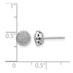 14k White Gold 1/4 carat Diamond Cluster Post Earrings