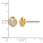 14k 1/8 carat Diamond Love Knot Post Earrings