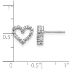 14k White Gold 1/2 carat Lab Grown Diamond VS/SI+ G+ Complete Heart Post Earrings