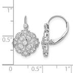 14k White Gold 1/3 carat Lab Grown Diamond VS/SI+ G+ Complete Fashion Leverback Earrings