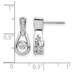 14k White Gold 1/4 carat Vibrant Moving Diamond Post Earrings