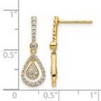 14k 1/2 carat Diamond Fancy Teardrop Dangle Post Earrings