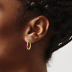 14k White Gold Emerald Cluster and Diamond Hinged Hoop Earrings