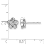 True Origin 14K White Gold 1/2 carat Lab Grown Diamond VS+ F+ Complete Floral Post Earrings