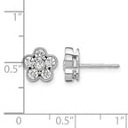 True Origin 14K White Gold 3/4 carat Lab Grown Diamond VS+ F+ Complete Floral Post Earrings