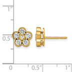 True Origin 14K Yellow Gold 3/4 carat Lab Grown Diamond VS+ F+ Complete Floral Post Earrings
