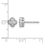 True Origin 14K White Gold 1/2 carat Lab Grown Diamond VS+ F+ Complete Bloom Floral Earrings