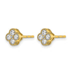 True Origin 14K Yellow Gold 1/2 carat Lab Grown Diamond VS+ F+ Complete Bloom Floral Earrings