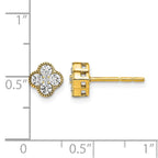 True Origin 14K Yellow Gold 1/2 carat Lab Grown Diamond VS+ F+ Complete Bloom Floral Earrings