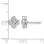 True Origin 14K White Gold 3/4 carat Lab Grown Diamond VS+ F+ Complete Bloom Floral Earrings