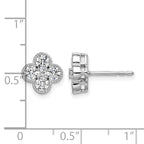 True Origin 14K White Gold 1 carat Lab Grown Diamond VS+ F+ Complete Bloom Floral Earrings