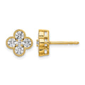True Origin 14K Yellow Gold 1 carat Lab Grown Diamond VS+ F+ Complete Bloom Floral Earrings