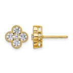 True Origin 14K Yellow Gold 1 carat Lab Grown Diamond VS+ F+ Complete Bloom Floral Earrings
