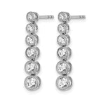 True Origin 14K White Gold 1 carat Lab Grown Diamond VS+ F+ Complete Graduated Dangle Post Earrings