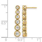 True Origin 14K Yellow Gold 1 carat Lab Grown Diamond VS+ F+ Complete Graduated Dangle Post Earrings