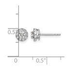 14k White Gold 1/2 carat Lab Grown Diamond VS/SI+ G+ Round Halo Post Earrings
