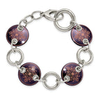 Edward Mirell Black Ti & Sterling Silver Anodized Copper Color Bracelet