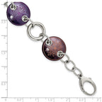 Edward Mirell Black Ti & Sterling Silver Anodized Multi Color Bracelet