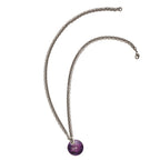 Edward Mirell Black Ti Pink Anodized & Sterling Silver w/ 2in ext Necklac