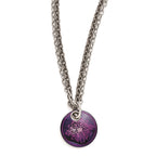 Edward Mirell Black Ti Pink Anodized & Sterling Silver w/ 2in ext Necklac