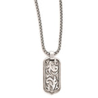 Edward Mirell Titanium Cable Dog Tag Pendant Necklace