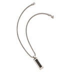 Edward Mirell Titanium & Black Memory Cable w/Stainless Steel Necklace