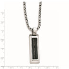 Edward Mirell Titanium & Black Memory Cable w/Stainless Steel Necklace