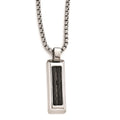 Edward Mirell Titanium & Black Memory Cable w/Stainless Steel Necklace