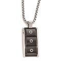 Edward Mirell Black Ti & Black Spinel w/Sterling Silver Bezel Pendant Neckl