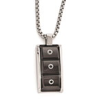 Edward Mirell Black Ti & Black Spinel w/Sterling Silver Bezel Pendant Neckl