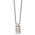 Edward Mirell Titanium .18ctw Diamond w/Sterling Silver Bezel Pendant Neck
