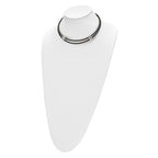 Edward Mirell Titanium & Sterling Silver White Sapphire Cable Necklace