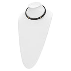 Edward Mirell Titanium & Bronze White Sapphire Cable Necklace