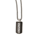Edward Mirell Black Ti & Sterling Silver Thorn Necklace