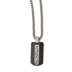 Edward Mirell Black Ti & Sterling Silver Thorn Necklace