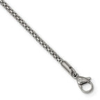 Edward Mirell Stainless Steel Marsala Carbon Fiber Dog Tag Necklace