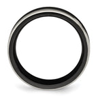 Edward Mirell Black TI -Traction Finish w/Polished Edge 6.5mm Band