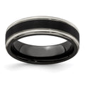 Edward Mirell Black TI -Traction Finish w/Polished Edge 6.5mm Band