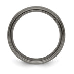 Edward Mirell Titanium Black Ti Grooved Step Edge 8mm Band